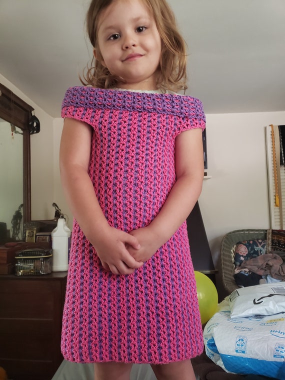 Kids Crochet Dress Pattern, Toddler Crochet Top With Cowl Pattern - Etsy