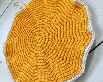 Easy Crochet double sided pot holder pattern