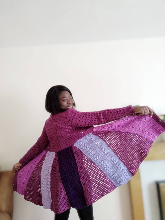 Crochet Coat Pattern Women's Cardigan 
