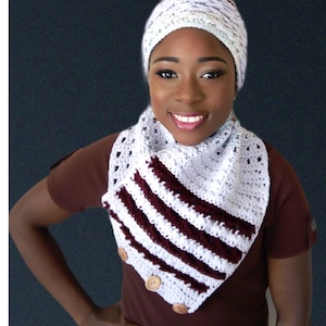 CROCHET hat and cowl Pattern, Messy bun hat pattern, Slouchy hat pattern, Adult crochet neck warmer pattern