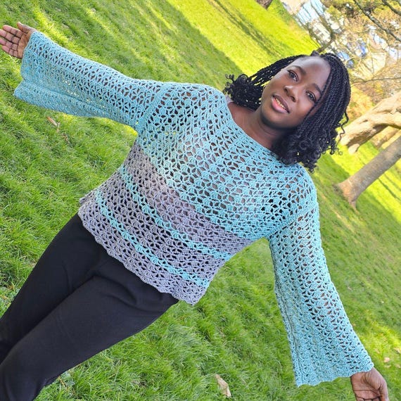 【FOXEY】24商品新品　Knit Top "Lace Stitch Top" Crochet Kit - Ensley Rose Lace Sweater – Lion Brand Yarn