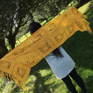 Lacy Crochet scarf | Rectangular Light weight crochet wrap Pattern