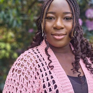 Cropped Summer Crochet Cardigan Pattern | Lightweight Open Stitch Sweater | Handmade Women’s Cardigan