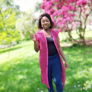 Crochet Bohemian Duster Vest Pattern