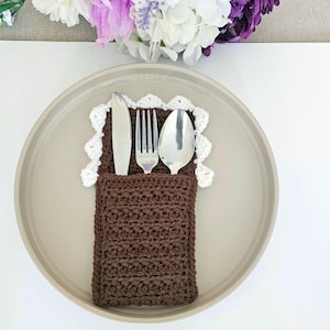 Crochet Pattern Cutlery Holder