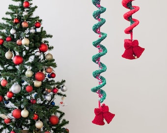 Gehäkelte Weihnacht Windspiel mit Glöckchen Muster | Weihnachtsdekore