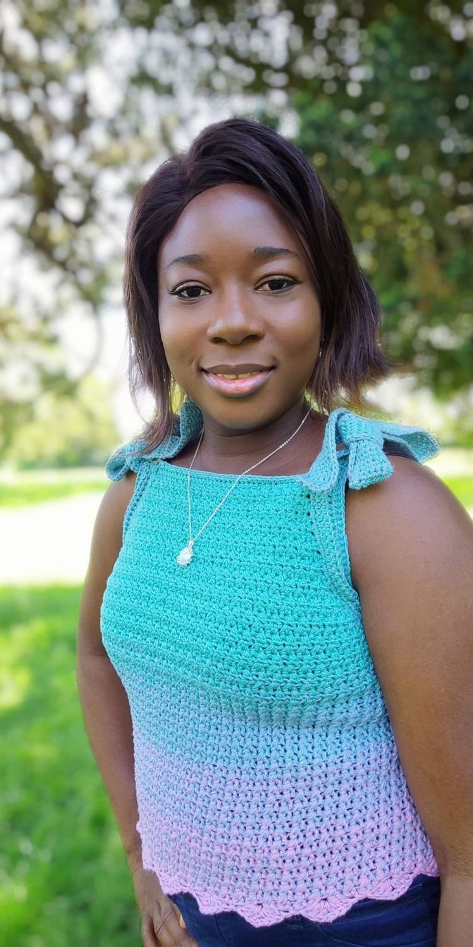 Women Crochet Halter Top