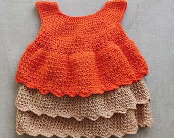 Fancy crochet baby dress pattern, Baby lace dress pattern, new born dress instruction