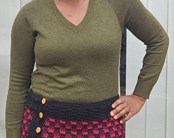 Modèle de mini-jupe au crochet pour adolescents et femmes