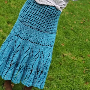 Crochet Skirt pattern, Adult Lace skirt, Flare skirt tutorial image 1