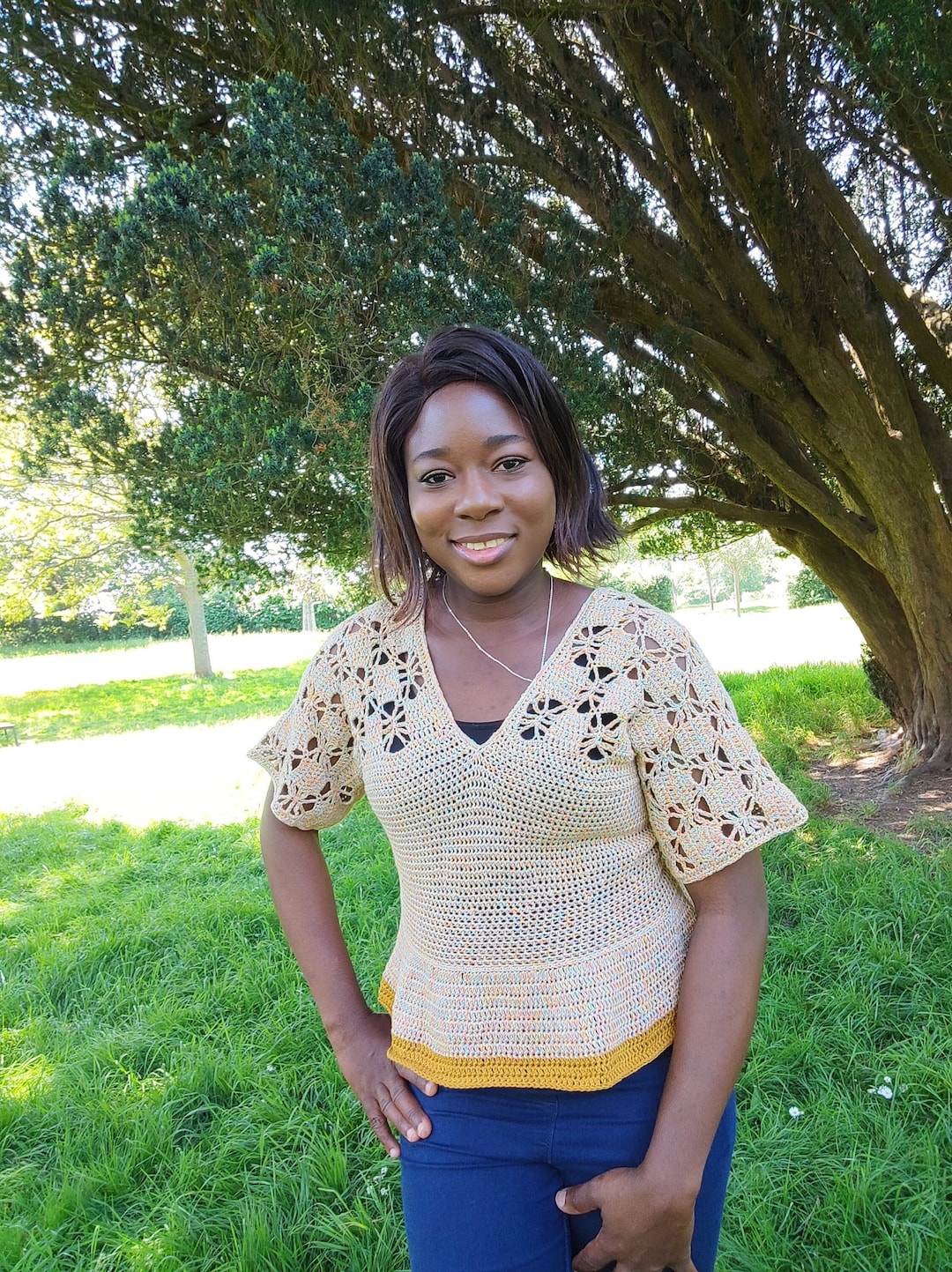 Crochet Peplum Top Pattern, Women's Lace Crochet Top Tutorial in 9
