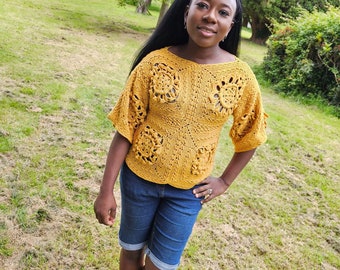 Crochet Lacy Top Easy Pattern | Crochet Women's Top Pattern | Summer Crochet Sweater Pattern