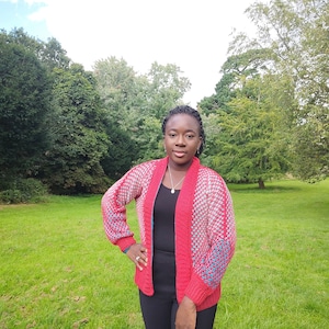 Hexagon Crochet Cardigan Pattern, Reversible 2 in 1 cardigan for women