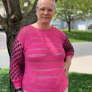 Crochet Sweater pattern, Easy crochet sleeved sweater