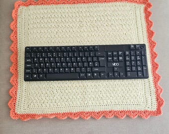 crochet keyboard mat pattern | Quick and Easy crochet keyboard mat pattern