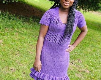 Crochet dress WRITTEN PATTERN | Crochet Dress Pattern Women