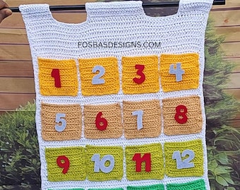 Crochet Advent Calendar Pattern | Christmas Countdown Wall Hanging | Beginner Friendly