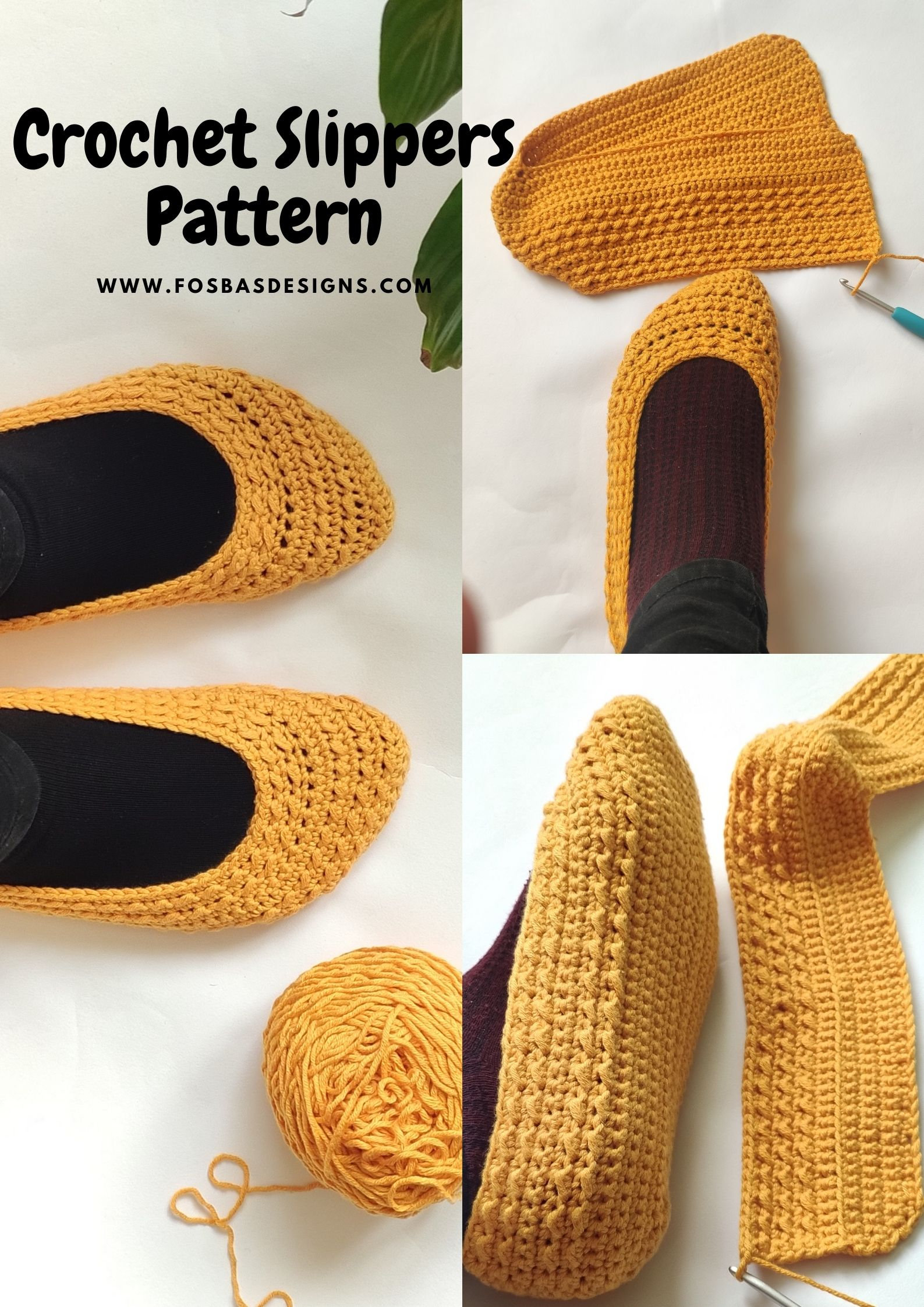 Crochet Slippers Adult Sizes, Crochet Slipper Pattern - Etsy, image size:1587x2245