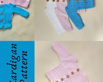 Crochet Baby Cardigan Pattern.
