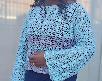 Lacy Crochet Sweater Top Pattern