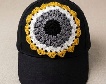 Baseball Cap Anleitung | Mandala Hut Applikation | DIY Häkelhut Design | Modernes Häkel Accessoire | Anfänger Freundliches Muster