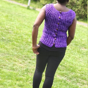 Crochet summer top pattern, Size inclusive crochet tee, women crochet tops