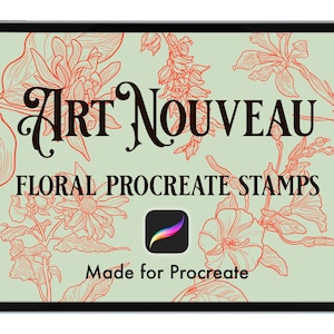 Procreate 20 Plus Jugendstil Ornamental Flower Floral Briefmarken