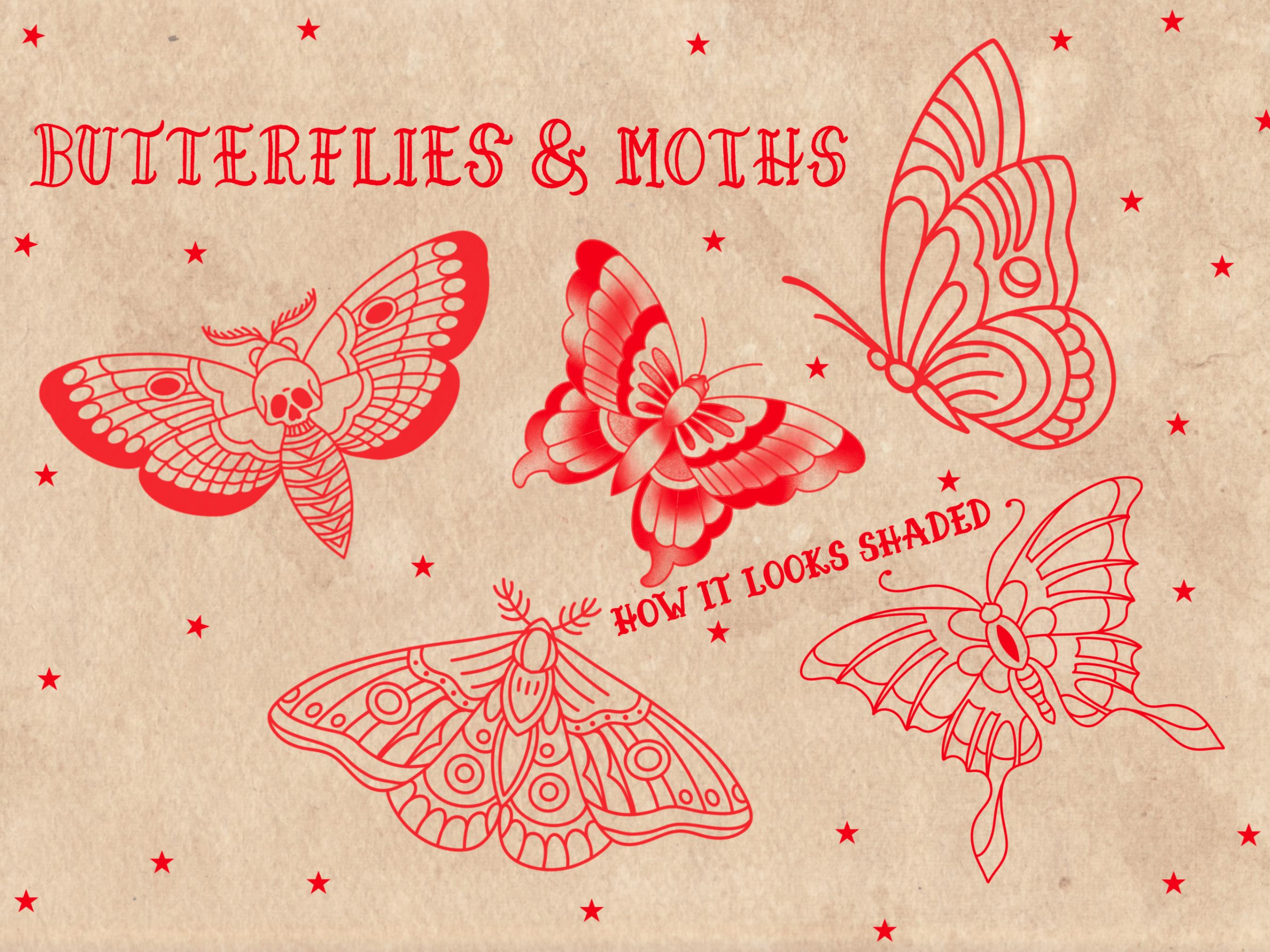 American Traditional Tattoo Flash Procreate Stamps: Old School Designs ...