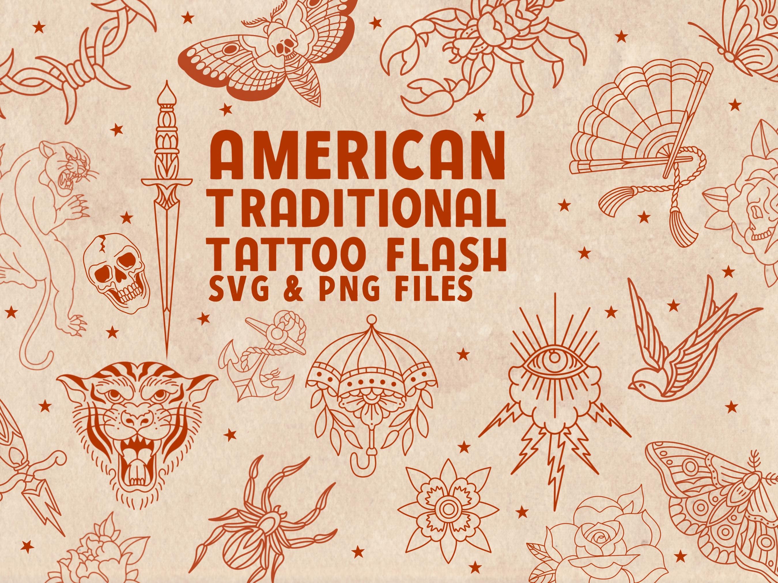 アメリカントラディショナルタトゥーフラッシュSVG/PNGファイル