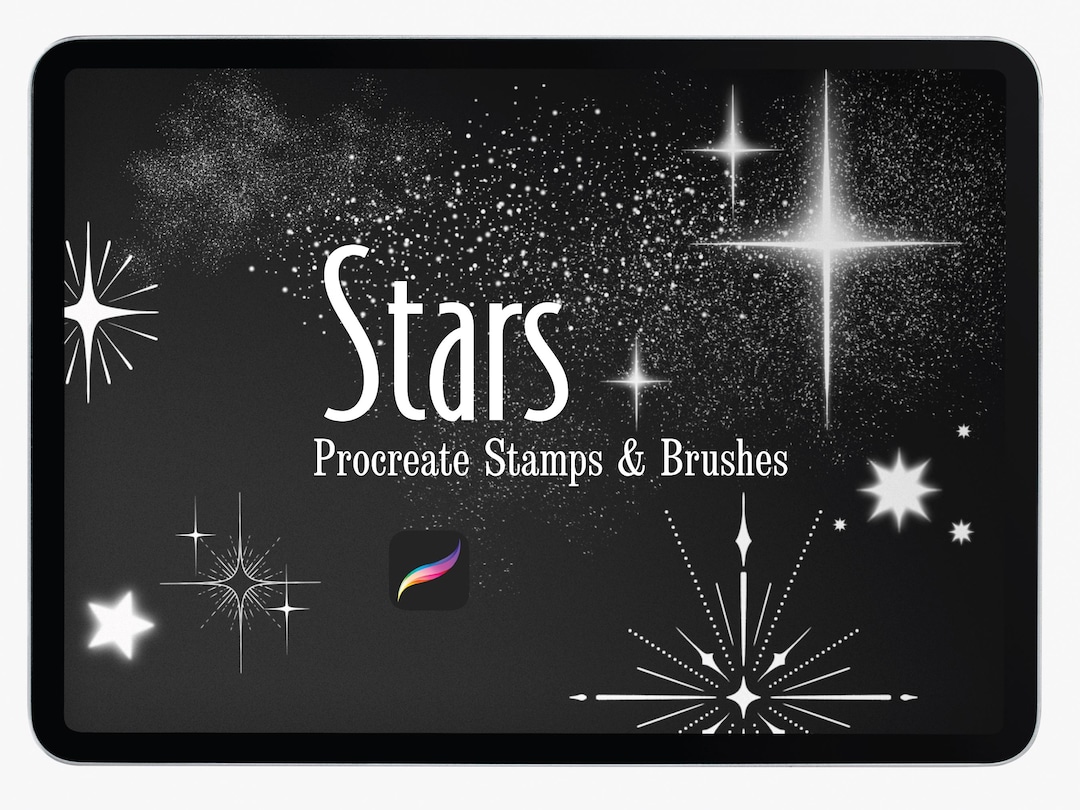 Procreate Star Stamp Brush Set: Celestial Starry Night (digital ...