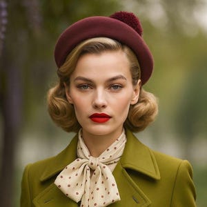 Boina Borgonha com Pom Pom - Acessório Clássico Francês para a Primavera