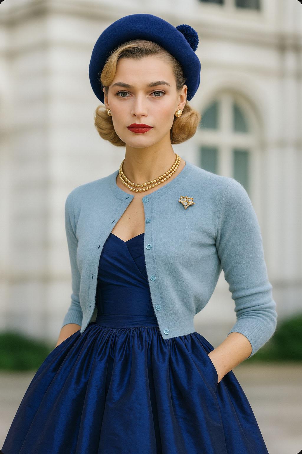 6236 Wool French Beret Hat For Women, Royal Blue Blue French Beret | French Beret® main image 4