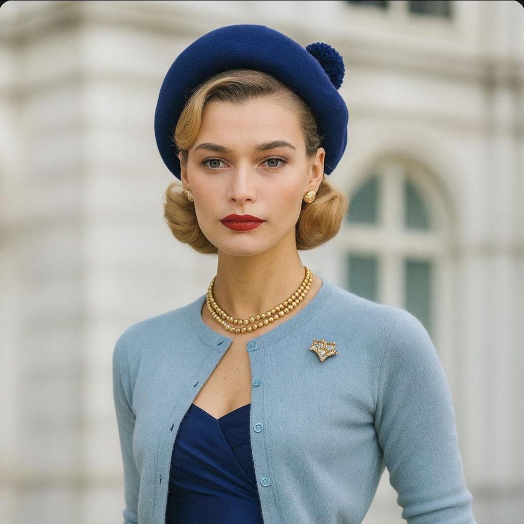 6236 Wool French Beret Hat For Women, Royal Blue Blue French Beret | French Beret® main image 2