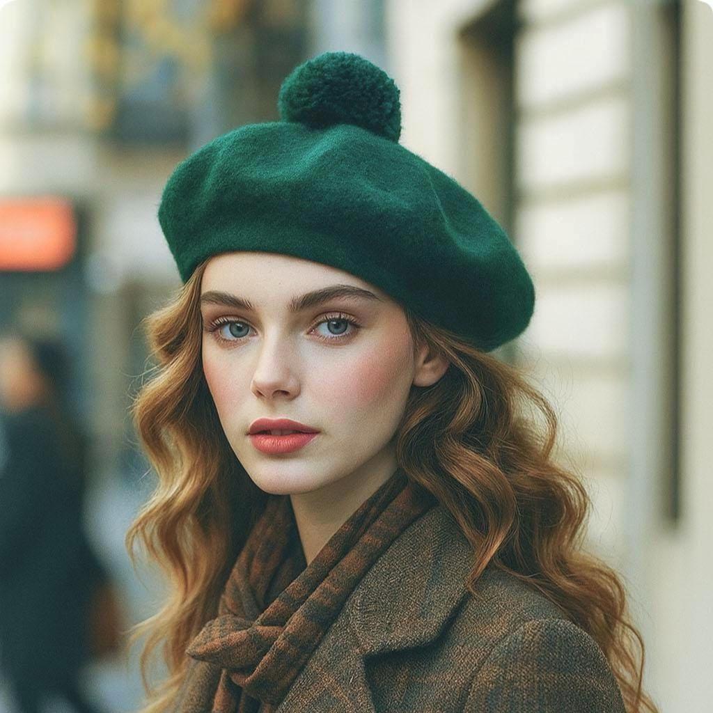Forest Green Beret - Etsy Singapore display picture 1