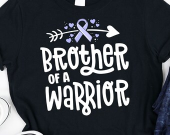 Brother Of A Warrior T-Shirt / Gastric Cancer / Brother Of A Warrior / Cancer Awareness / Stomach Awareness / Cancer Women Gift / Stomach