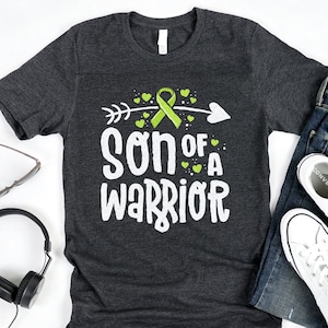 Son Of A Warrior Shirt / Son Of A Warrior / Lime Green Ribbon / Lymphoma Cancer / Cancer Awareness Tee / Lymphoma Support