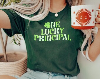 One Lucky Principal Shirt / St Patricks Shirt / Lucky Principal / St Paddy's Day Shirt / Retro St Patricks / Principal Gift Idea