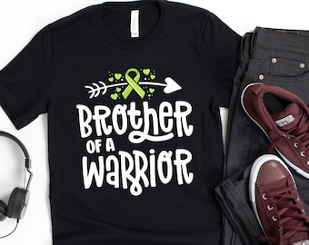 Brother Of A Warrior T-Shirt / Brother Of A Warrior / Lime Green Ribbon / Lymphoma Cancer / Family Support Shirt / Lymphoma Survivor