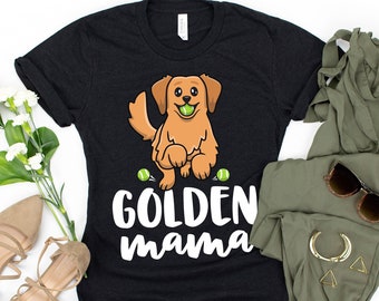 Golden Mama T-Shirt / Golden Retriever Shirt / Golden Mama / Dog Lover / Don't Stop Retrievin / Kawaii Dog / Stay Golden Tee / Golden