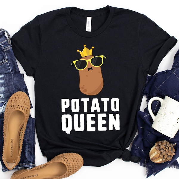 Potato Queen T-Shirt / Funny Potato Shirt / Potato Queen / Lazy Shirt / Potato Fan Gift / Gift For Him / Punny Shirt / Kids Boys Girls