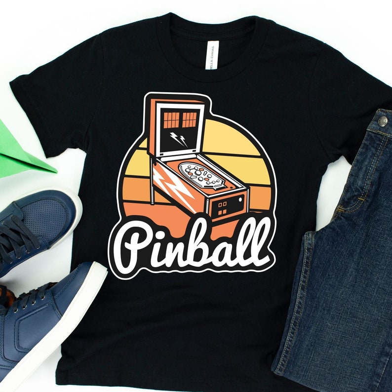 Pinball Tshirt / Retro Game Shirt / Vintage Pinball / Pinball Etsy