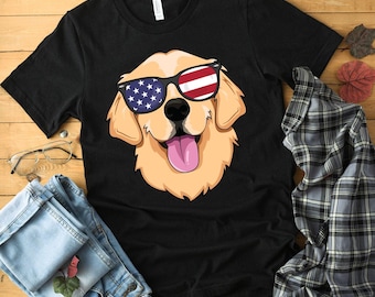 American Golden Retriever Shirt God Lover Shirt Dog Mom Shirt Retriever Lover Retriever Tee Shirt Retriever Gift Golden Retrievers Dog