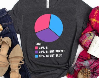 Bisexual Pie Chart T-Shirt / Bisexual Shirt / Bi Pride Shirt / Pride Shirt Men / Bisexual Flag Shirt / Bisexual Tshirt / Bi Shirt