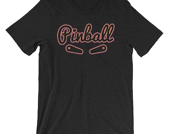 Pinball Flippers Neon Shirt - Pinball Shirt, Arcade Shirt, Pinball Gift, Vintage Pinball, Geek Shirt, Gamer Gift