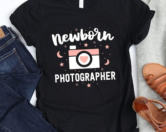 T-shirt photographe nouveau-né / Photographe de famille / Photographe nouveau-né / Chemise photographie / Cadeau photographe / Chemise photographe