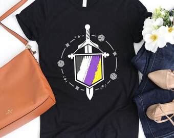 Gender Nonbinary Gaymer T-Shirt / Gaymer Pride / Tabletop Gift / Nonbinary Gaymer / Gifts For Geeks / Retro Gaming / Pride Parade Shirt