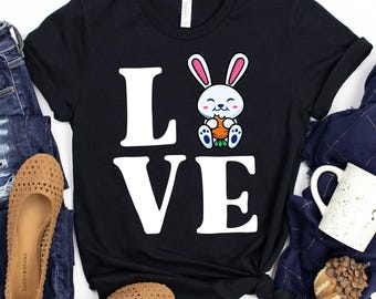 Love Rabbits T-Shirt / Bunny Shirt / Bunny Mama / Funny Rabbit Shirts / Rabbit Lover Gift / Kids Girls Boys / Funny Bunny Shirts / Rabbit