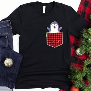 Pocket Penguin T-Shirt / Cute Christmas Gift / Pocket Penguin / Holiday Animal / Holiday Party / Cute Christmas Shirt / Christmas