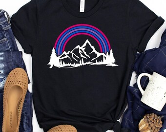 Bisexual Pride for Hikers T-Shirt / Bisexual Shirt / Bi Pride Shirt / Bi Pride / Bisexual Pride / LGBT Pride Shirt / Bisexual Flag Shirt