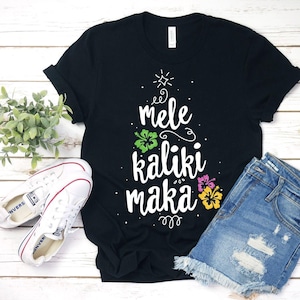 Mele Kalikimaka Shirt Mele Kalikimaka Xmas Santa Claus Beach Christmas Mele Kalikimaka Holiday Shirt Christmas Vacation Hawaiian Holiday immagine 1